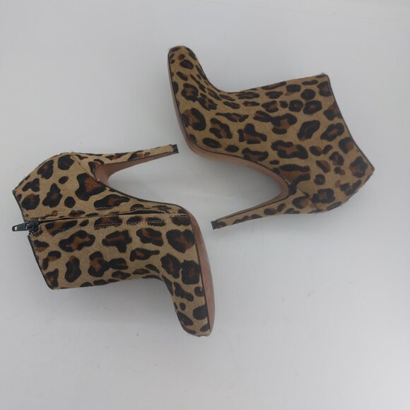ALDO Leopard Print Heel Ankle Booties - Picture 5 of 8